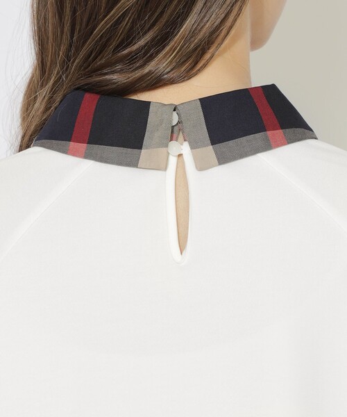 BLUE LABEL CRESTBRIDGE（ブルーレーベルクレストブリッジ）の「チェックカラープルオーバー（Tシャツ/カットソー・レディース・ホワイト系その他・M）」の6枚目の写真