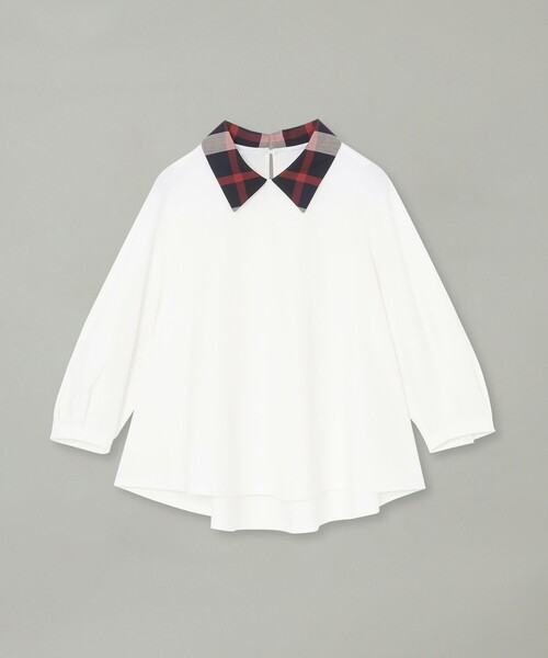 BLUE LABEL CRESTBRIDGE（ブルーレーベルクレストブリッジ）の「チェックカラープルオーバー（Tシャツ/カットソー・レディース・ホワイト系その他・M）」の8枚目の写真