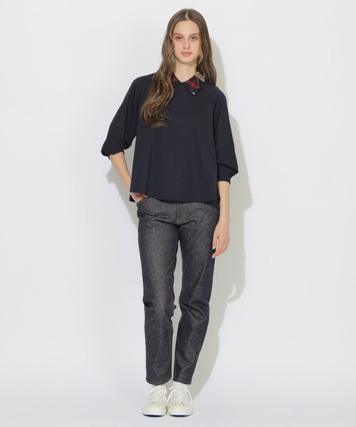 BLUE LABEL CRESTBRIDGE（ブルーレーベルクレストブリッジ）の「チェックカラープルオーバー（Tシャツ/カットソー・レディース・ホワイト系その他・M）」の9枚目の写真