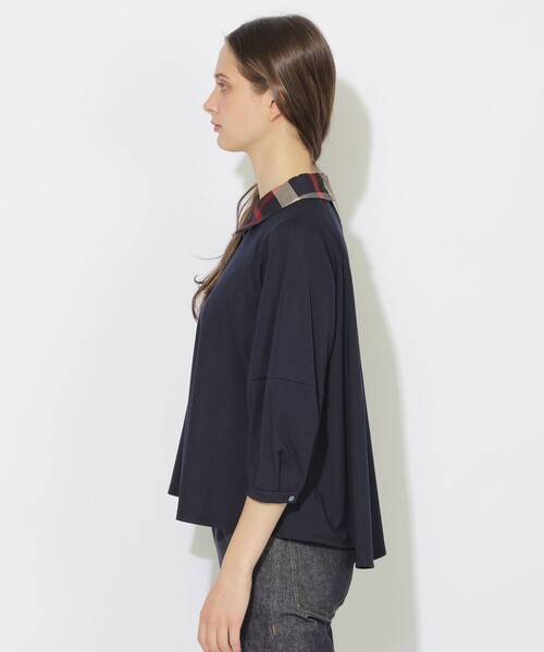 BLUE LABEL CRESTBRIDGE（ブルーレーベルクレストブリッジ）の「チェックカラープルオーバー（Tシャツ/カットソー・レディース・ホワイト系その他・M）」の10枚目の写真