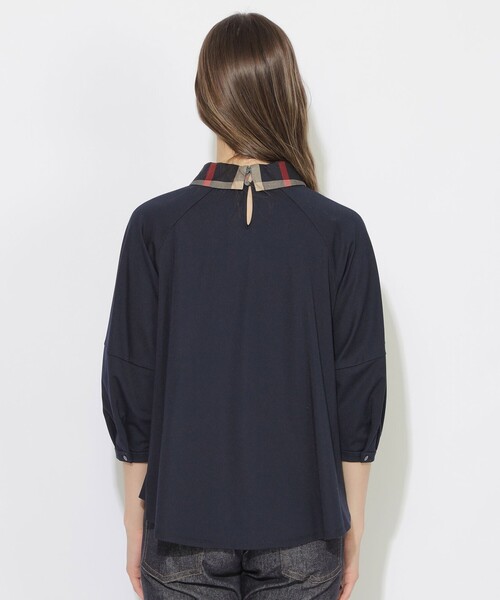 BLUE LABEL CRESTBRIDGE（ブルーレーベルクレストブリッジ）の「チェックカラープルオーバー（Tシャツ/カットソー・レディース・ホワイト系その他・M）」の11枚目の写真