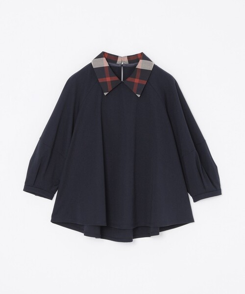 BLUE LABEL CRESTBRIDGE（ブルーレーベルクレストブリッジ）の「チェックカラープルオーバー（Tシャツ/カットソー・レディース・ホワイト系その他・M）」の15枚目の写真