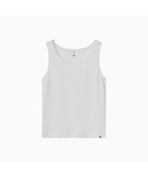 BASIC U-NECK SLEEVELESS, WHITE