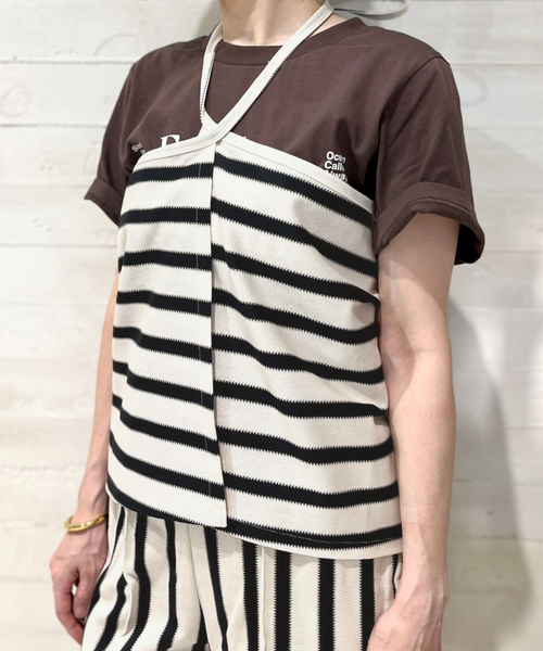 Spick & Span(スピックアンドスパン)の「CURRENTAGE / カレンテージ ラッセルストライプパンツ(スラックス・レディース・ブラック・SMALL)」の6枚目の写真