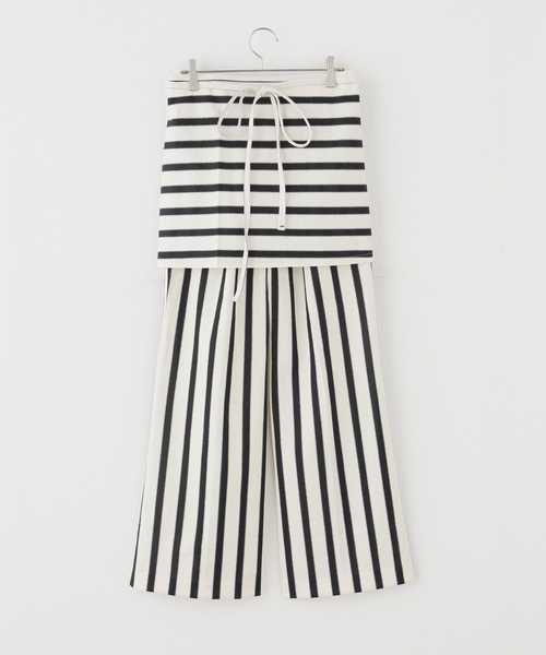 Spick & Span(スピックアンドスパン)の「CURRENTAGE / カレンテージ ラッセルストライプパンツ(スラックス・レディース・ブラック・SMALL)」の9枚目の写真