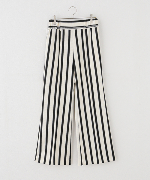 Spick & Span(スピックアンドスパン)の「CURRENTAGE / カレンテージ ラッセルストライプパンツ(スラックス・レディース・ブラック・SMALL)」の10枚目の写真