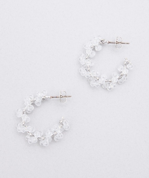 Zoule(ゾーラ)の「Zoule ゾーラ:Soleaシリーズ clear grains ピアス(ピアス(両耳用)・レディース・クリア・FREE)」の2枚目の写真