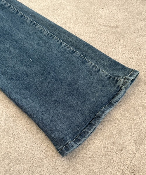Teem Store(チームストア)の「ストレッチダブルボタンフレアデニムパンツ(デニムパンツ・レディース・ブルー/チャコール/サックスブルー/ブラック・M/S)」の7枚目の写真