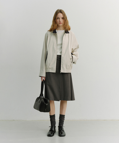 PLEATS MIDI SKIRT_UDSK6A203_GREY（スカート）｜DUNST（ダンスト）の