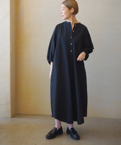 JOURNAL STANDARD LUXE（ジャーナルスタンダード　ラックス）の「C/Cu パフワンピース（ワンピース・レディース・ホワイト/ブラック・FREE）」の4枚目の写真