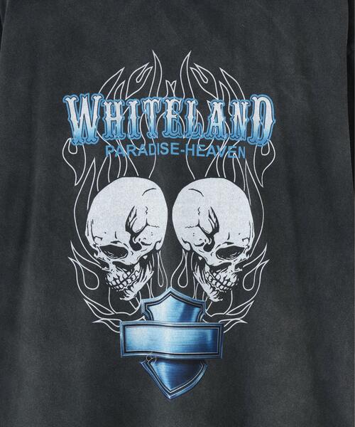 WHITELAND（ホワイトランド）の「WHITELAND/ホワイトランド/AMERICAN SKULL TEE（Tシャツ/カットソー・レディース・ブラック・F）」の5枚目の写真