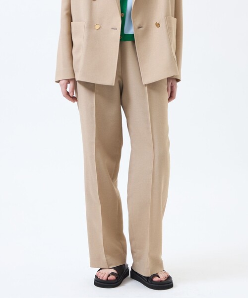 MACKINTOSH PHILOSOPHY（ﾏｯｷﾝﾄｯｼｭ ﾌｨﾛｿﾌｨｰ）の「【Alby Easy Pants Wide(アルビーイージーパンツワイド)】Leno Cloth製（その他パンツ・レディース・ベージュ系その他4/ダークネイビー・38/36）」の2枚目の写真