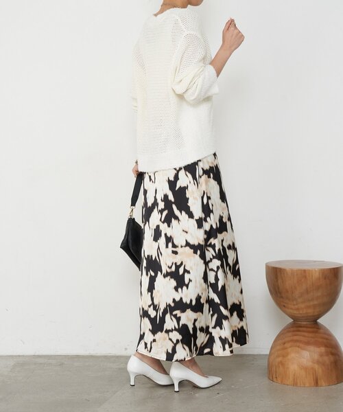 Jena espace merveilleux(ジェナ エスパスメルヴェイユ)の「ニュアンス花柄スカート(スカート・レディース・ブラック/ブラウン・FREE)」の10枚目の写真
