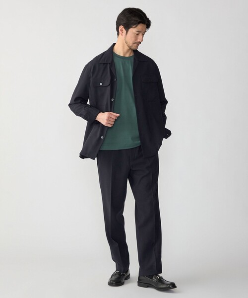 SHIPS(シップス)の「SHIPS:〈撥水/防しわ/洗濯機可能〉DOT AIR(R)オープンカラーシャツ(セットアップ対応)(シャツ/ブラウス・メンズ・ブラック/ネイビー/チャコールグレー・LARGE/MEDIUM/SMALL/X-LARGE)」の5枚目の写真