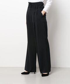 Flannel two tuck wide striped slacks / フランネル2タックワイド