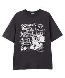 CHOAS MUSIC 半袖Tシャツ (VS0222) チャコール