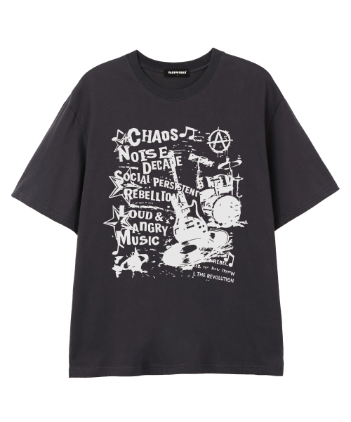 VANNWORKS(バンワークス)の「CHOAS MUSIC 半袖Tシャツ (VS0222) チャコール(Tシャツ/カットソー・メンズ・その他・LARGE/X-LARGE/MEDIUM/XX-LARGE/SMALL)」の1枚目の写真