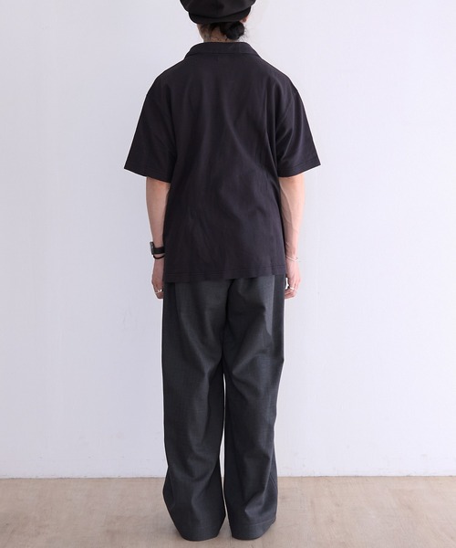 Healthknit(ヘルスニット)の「Healthknit U.S.Cotton Mesh Skipper Collar S/S (#55021)(Tシャツ/カットソー・メンズ・オレンジ/ブラック・MEDIUM/LARGE/X-LARGE)」の5枚目の写真