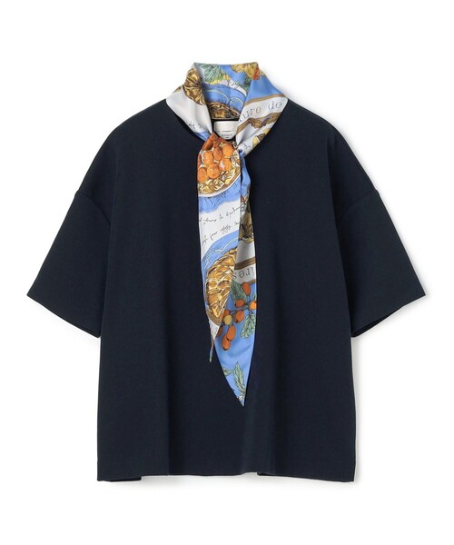 manipuri(マニプリ)の「【別注】manipuri for Ballsey MANIPURI COMBI スカーフプルオーバー(ニット/セーター・レディース・ネイビー・S)」の1枚目の写真