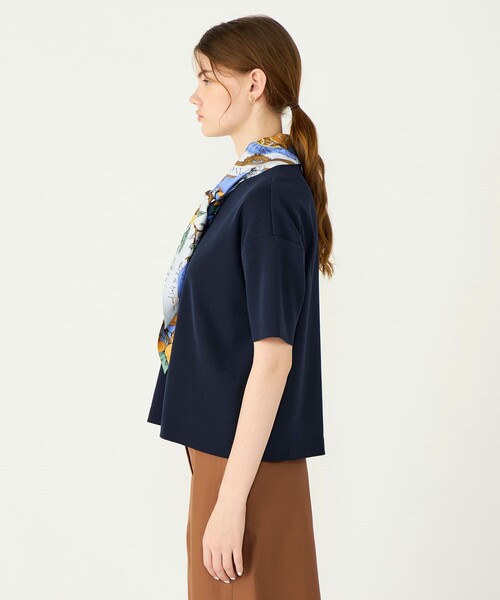 manipuri(マニプリ)の「【別注】manipuri for Ballsey MANIPURI COMBI スカーフプルオーバー(ニット/セーター・レディース・ネイビー・S)」の4枚目の写真