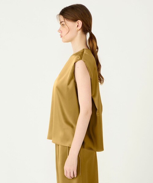 BALLSEY(ボールジィ)の「ノーブルサテン ノースリーブブラウス(シャツ/ブラウス・レディース・グレー/キャメル・36)」の5枚目の写真