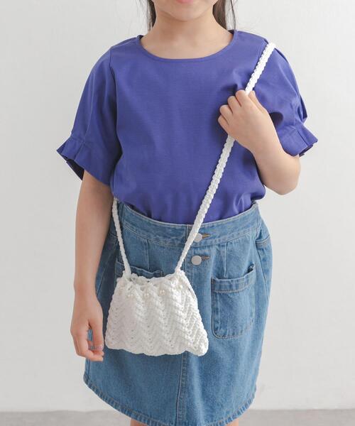 URBAN RESEARCH DOORS(アーバンリサーチドアーズ)の「シェルモチーフかぎ針ポシェット(KIDS)(ショルダーバッグ・キッズ・ブルー/オフホワイト・ONE)」の3枚目の写真