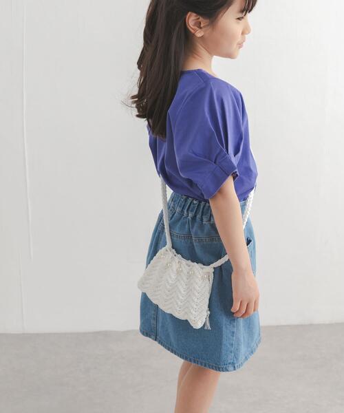 URBAN RESEARCH DOORS(アーバンリサーチドアーズ)の「シェルモチーフかぎ針ポシェット(KIDS)(ショルダーバッグ・キッズ・ブルー/オフホワイト・ONE)」の4枚目の写真