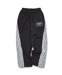 GARMENTS FAB（ガーメンツファブ）の「Velour Dot Piping Sweatpants (BLACK)（スウェットパンツ）」