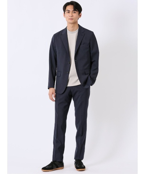 m.f.editorial（エムエフエディトリアル）の「【ストレッチ 吸水速乾 防シワ ウォッシャブル】m.f.エディトリアル メンズ アバントドライ スリム ノータック ビジネス スラックス パンツ 千鳥(セットアップ可能)（スーツパンツ・メンズ・ハウンドトゥース/ネイビー・LARGE/X-LARGE/MEDIUM）」の17枚目の写真