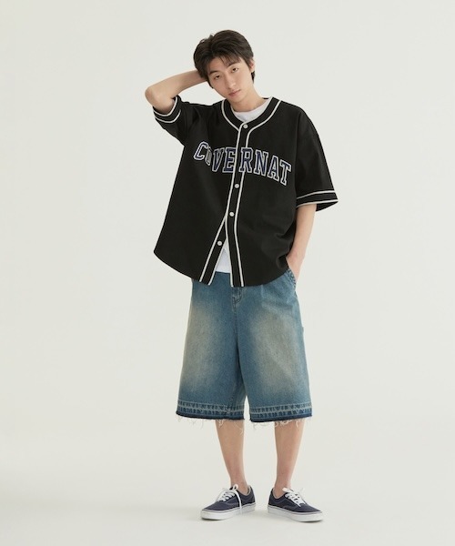 COVERNAT（カバーナット）の「[SOOBIN着用] ARCH LOGO BASEBALL HALF SHIRT（シャツ/ブラウス・メンズ・アイボリー/ブラック・X-LARGE/LARGE/MEDIUM/SMALL）」の3枚目の写真
