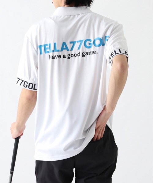 stella77golf(ステラセブンティーンセブンゴルフ)の「AC-TEX素材ゴルフポロシャツ(ポロシャツ・メンズ・ホワイト/ブラック・XL/XXL/M/L)」の1枚目の写真