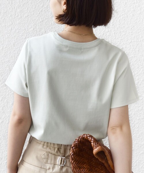 SHIPS(シップス)の「【WEB限定】オーガニック コットン コンパクト プリント TEE(Tシャツ/カットソー・レディース・ブラウン/ライトグリーン/オフホワイト・ONE SIZE)」の6枚目の写真