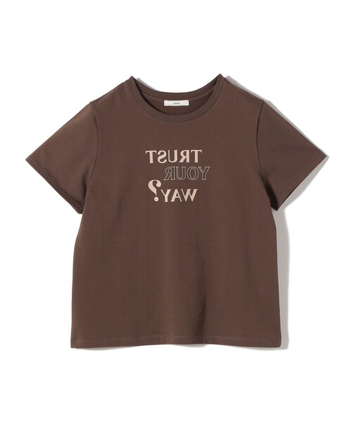 SHIPS(シップス)の「【WEB限定】オーガニック コットン コンパクト プリント TEE(Tシャツ/カットソー・レディース・ブラウン/ライトグリーン/オフホワイト・ONE SIZE)」の10枚目の写真