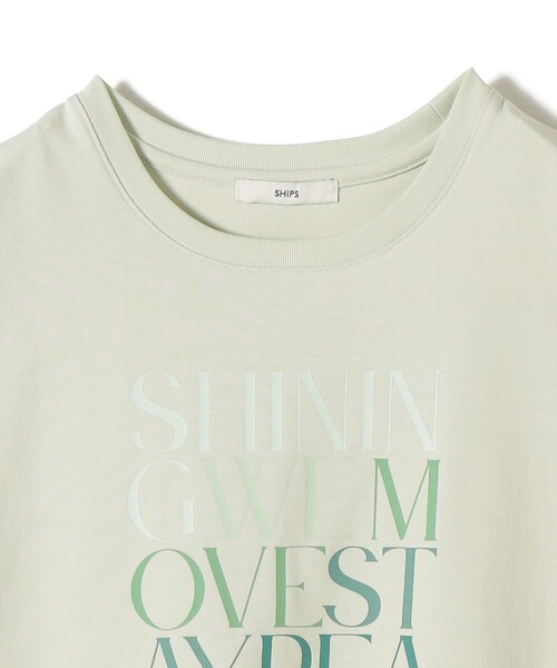 SHIPS(シップス)の「【WEB限定】オーガニック コットン コンパクト プリント TEE(Tシャツ/カットソー・レディース・ブラウン/ライトグリーン/オフホワイト・ONE SIZE)」の14枚目の写真