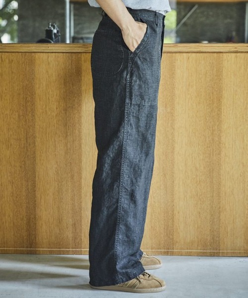 orSlow（オアスロウ）の「WWⅡ 40S U.S NAVY SUMI COATED LINEN UTILITY TROUSERS（その他パンツ・メンズ・ブラック・L/M/S）」の3枚目の写真