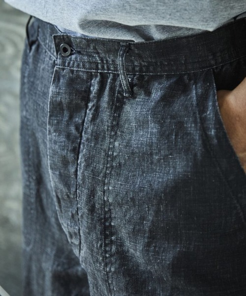 orSlow（オアスロウ）の「WWⅡ 40S U.S NAVY SUMI COATED LINEN UTILITY TROUSERS（その他パンツ・メンズ・ブラック・L/M/S）」の4枚目の写真