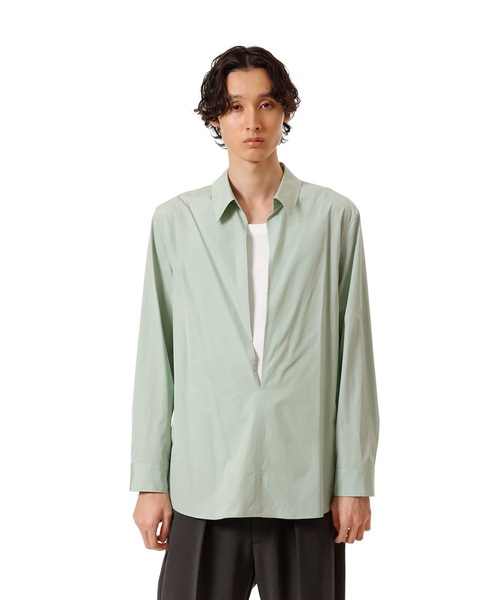 ATTACHMENT(アタッチメント)の「140/2 ギザブロード ヴァルーズシャツ / 140/2 GIZA BROAD VARRUSE SHIRT(シャツ/ブラウス・メンズ・ライトグリーン/キャメル・1/2/3)」の1枚目の写真