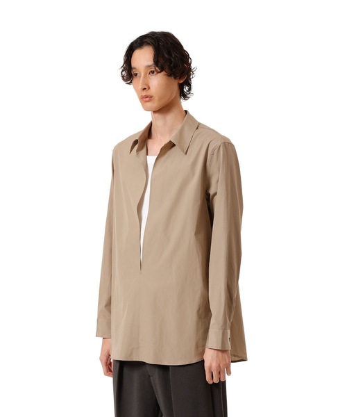 ATTACHMENT(アタッチメント)の「140/2 ギザブロード ヴァルーズシャツ / 140/2 GIZA BROAD VARRUSE SHIRT(シャツ/ブラウス・メンズ・ライトグリーン/キャメル・1/2/3)」の4枚目の写真