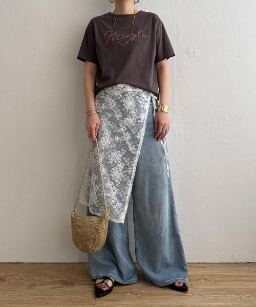 LBC(エルビーシー)の「カラーコード刺繍ロゴTシャツ(Tシャツ/カットソー・レディース・ホワイト/ブラウン/ブラック/ブルー・M/L)」の5枚目の写真