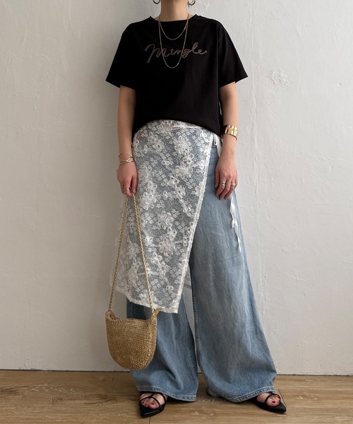 LBC(エルビーシー)の「カラーコード刺繍ロゴTシャツ(Tシャツ/カットソー・レディース・ホワイト/ブラウン/ブラック/ブルー・M/L)」の6枚目の写真