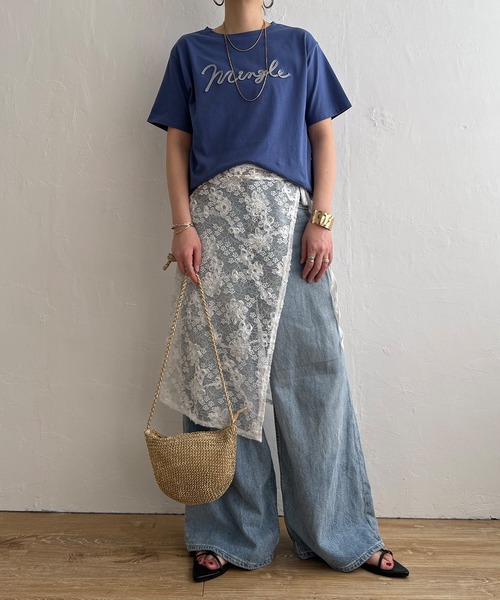 LBC(エルビーシー)の「カラーコード刺繍ロゴTシャツ(Tシャツ/カットソー・レディース・ホワイト/ブラウン/ブラック/ブルー・M/L)」の7枚目の写真