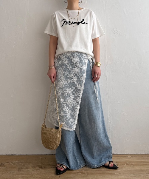 LBC(エルビーシー)の「カラーコード刺繍ロゴTシャツ(Tシャツ/カットソー・レディース・ホワイト/ブラウン/ブラック/ブルー・M/L)」の8枚目の写真