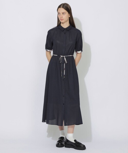 セール】【WEB限定】コットンエアークロスシャツドレス（ワンピース