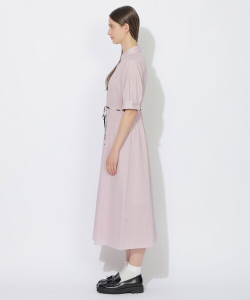 BLUE LABEL CRESTBRIDGE(ブルーレーベルクレストブリッジ)の「【WEB限定】コットンエアークロスシャツドレス(ワンピース・レディース・ベビーピンク/ダークネイビー・36/38)」の4枚目の写真