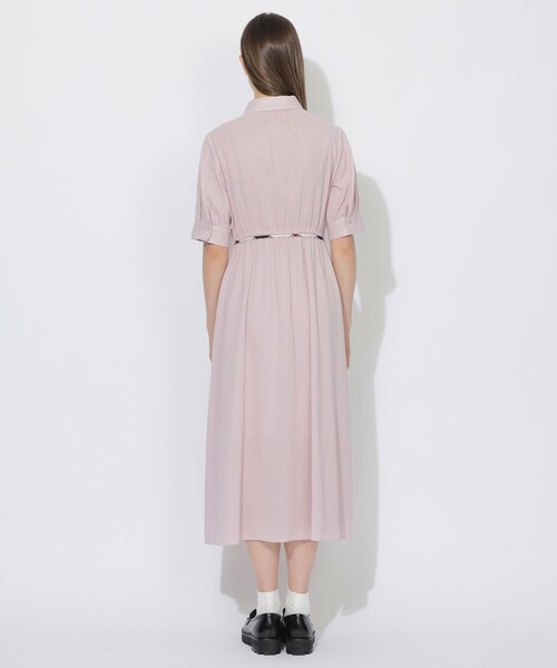 BLUE LABEL CRESTBRIDGE(ブルーレーベルクレストブリッジ)の「【WEB限定】コットンエアークロスシャツドレス(ワンピース・レディース・ベビーピンク/ダークネイビー・36/38)」の5枚目の写真