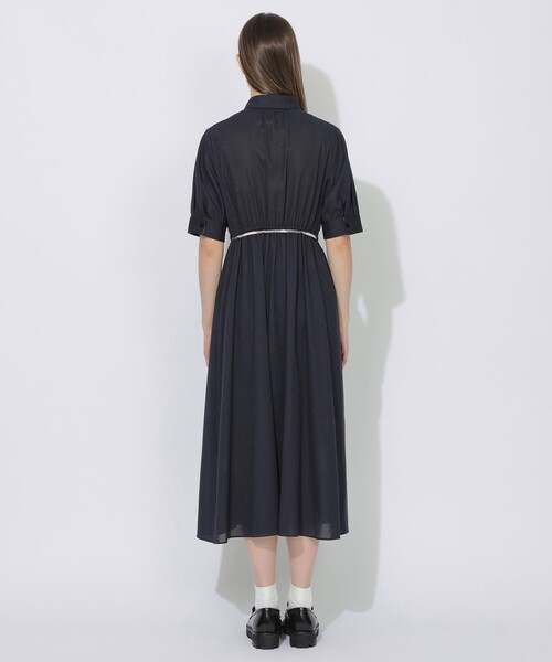 BLUE LABEL CRESTBRIDGE(ブルーレーベルクレストブリッジ)の「【WEB限定】コットンエアークロスシャツドレス(ワンピース・レディース・ベビーピンク/ダークネイビー・36/38)」の12枚目の写真