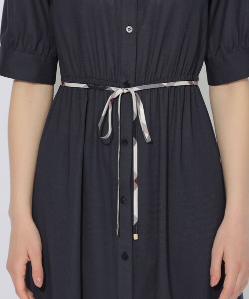 BLUE LABEL CRESTBRIDGE(ブルーレーベルクレストブリッジ)の「【WEB限定】コットンエアークロスシャツドレス(ワンピース・レディース・ベビーピンク/ダークネイビー・36/38)」の13枚目の写真