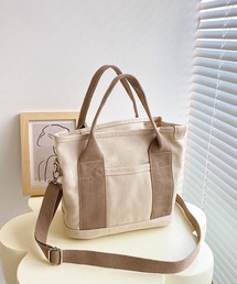 Mignonjour/2WAYシンプルキャンバスミニトートバッグ M2934