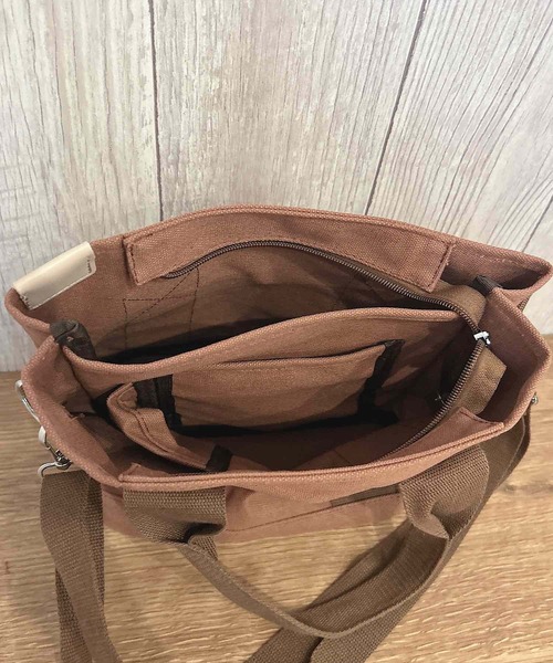 VIBGYOR(ヴィブジョー)の「Mignonjour/2WAYシンプルキャンバスミニトートバッグ M2934(トートバッグ・レディース・ブラック/アイボリー/ブラウン・FREE)」の8枚目の写真