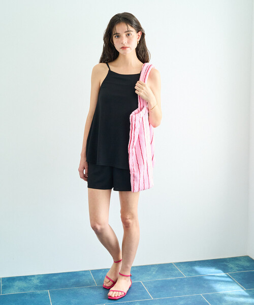 FREAK'S STORE(フリークスストア)の「限定展開 フレア キャミ チュニック 2セット 水着(トップス・パンツ)(水着・レディース・オレンジ/ブラウン/ナチュラル/ブルー/ブラック・フリ-)」の12枚目の写真